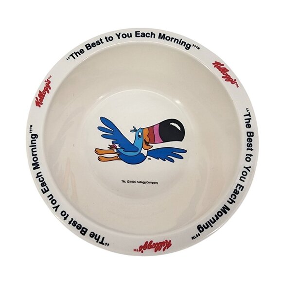 Vintage Kellogg's Fruit Loops Cereal Bowl Plastic Tucan Sam 1995 Nineties - Picture 7 of 7